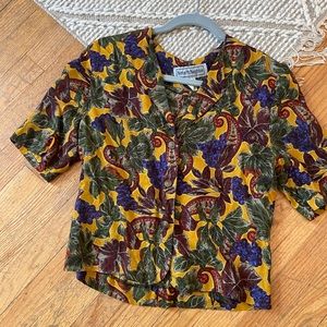 🌻 Vintage 70s cropped button-up 🌻